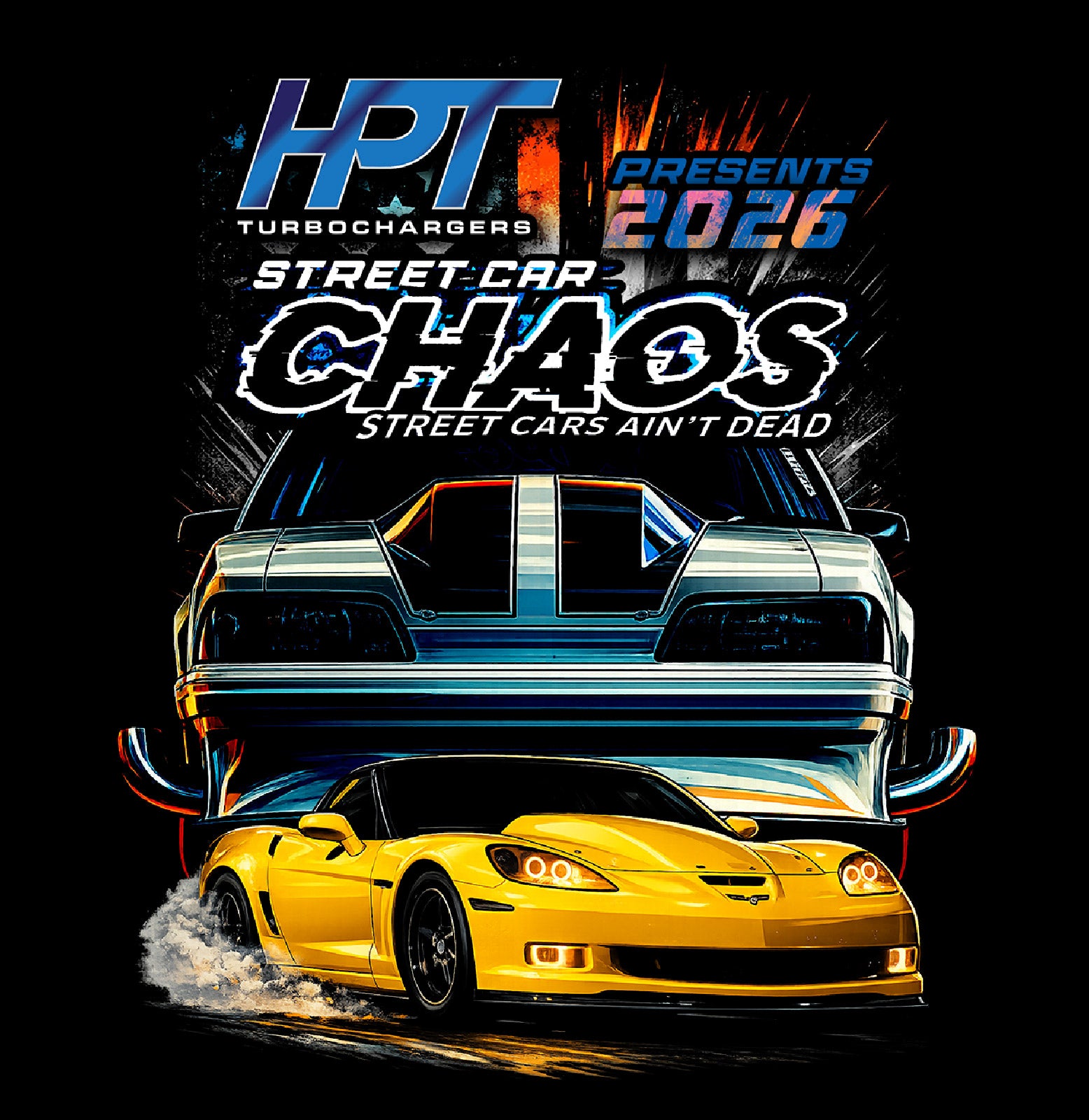 Street Car Chaos 2026 T-Shirt – DadRod Garage